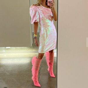 Neubyrne Opal One Shoulder Sequin Dress